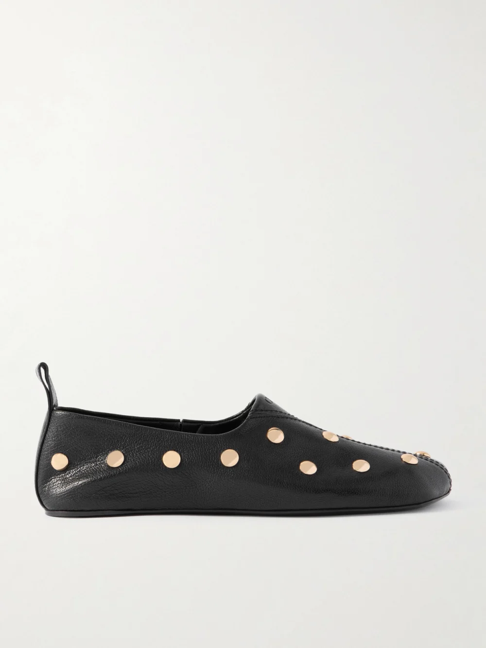 Chloé Rita Embellished Leather Ballet Flats in black