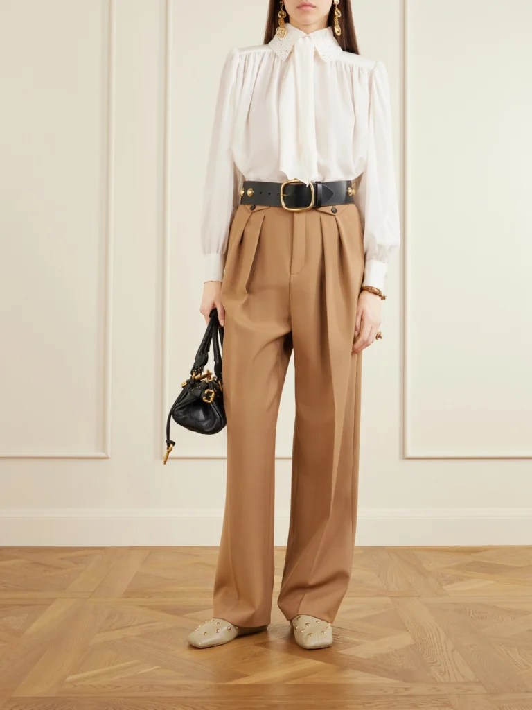 Chloé Rita Embellished Leather Ballet Flats