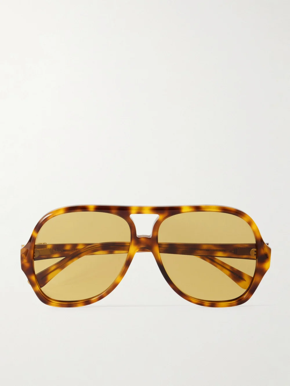 Chloé Salomé Aviator-style Tortoiseshell Acetate Sunglasses