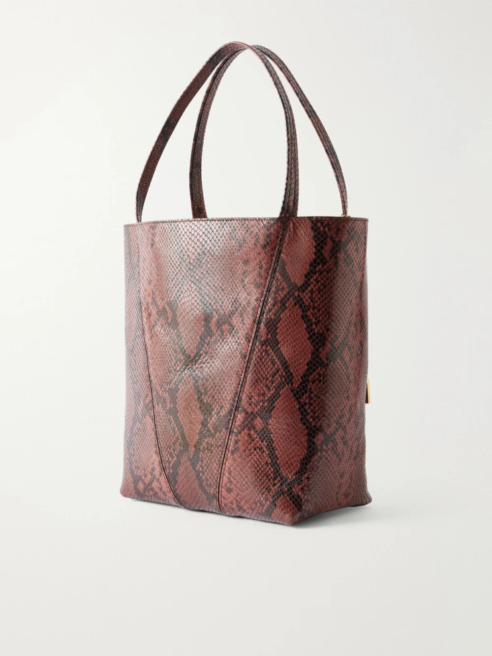 Back view of the Chloé Spin Embellished Snake-effect Leather Tote