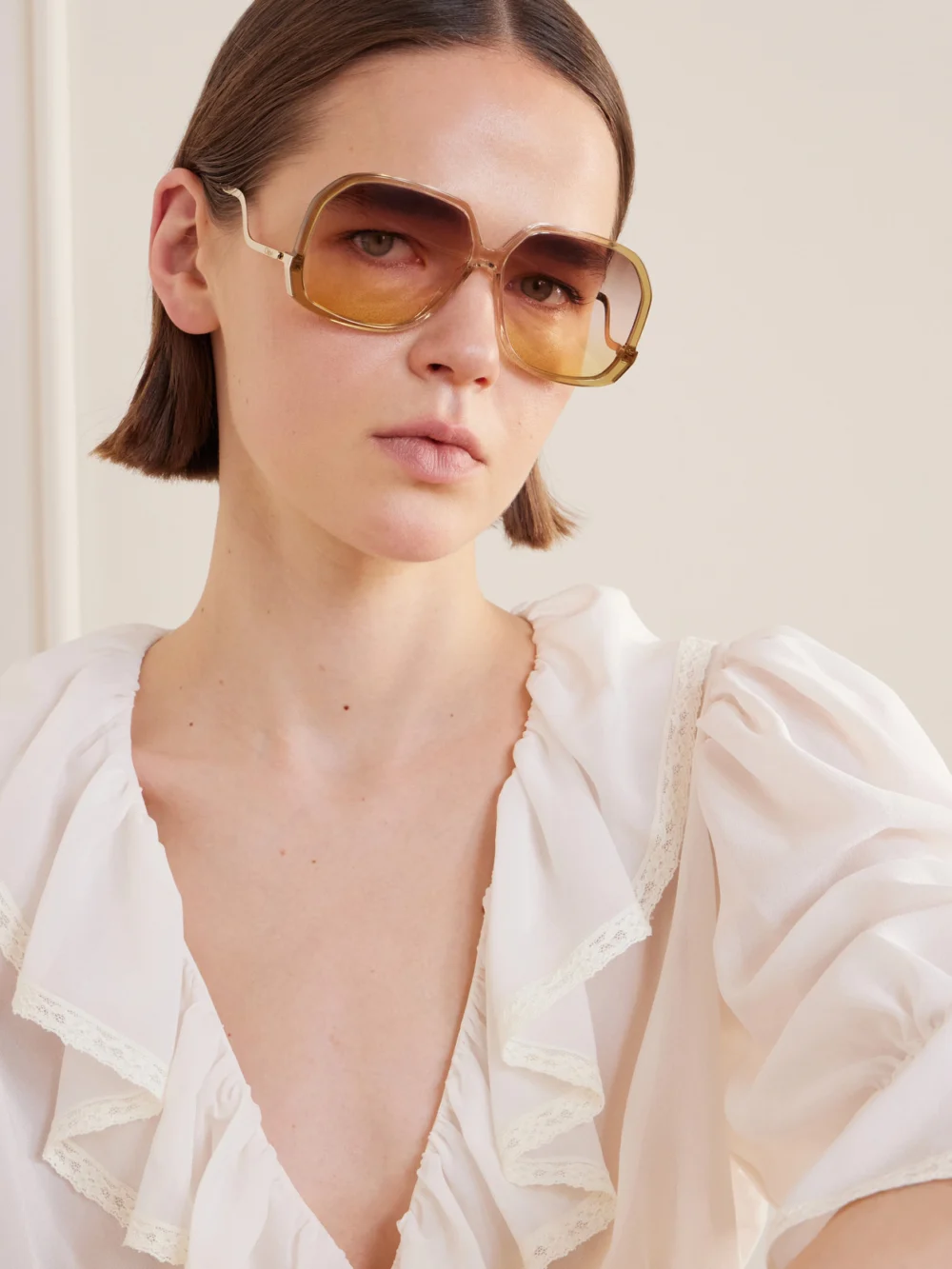 Chloé Square-frame Acetate Sunglasses, styled view
