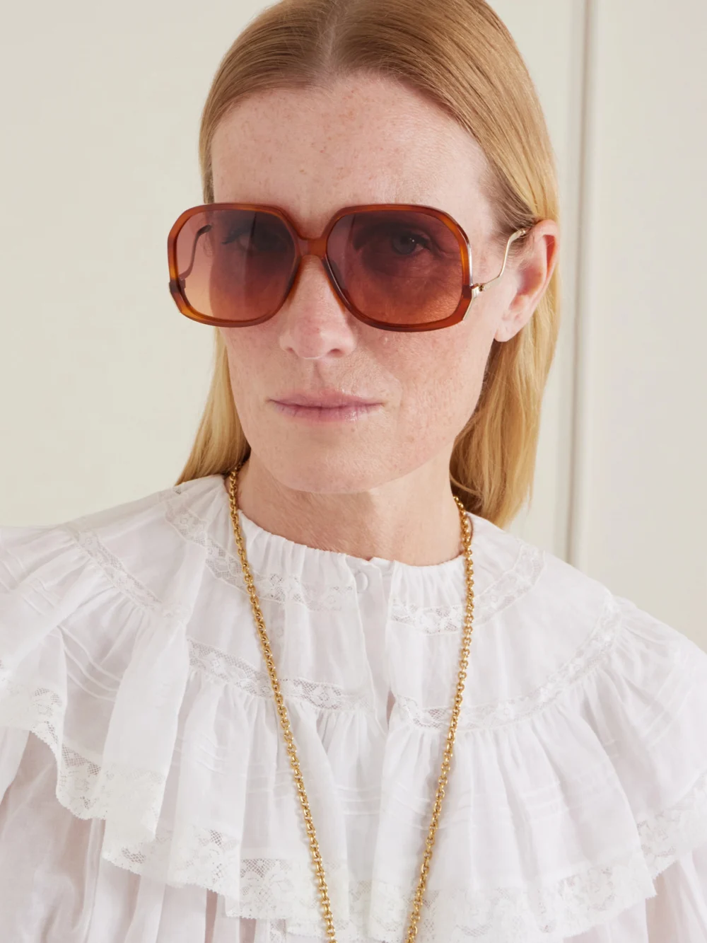 Chloé Square-frame Acetate Sunglasses, styled view