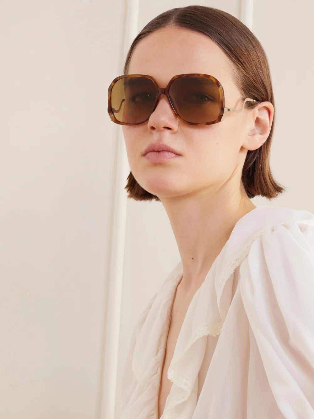 Chloé Squared-frame Acetate Sunglasses, styled view