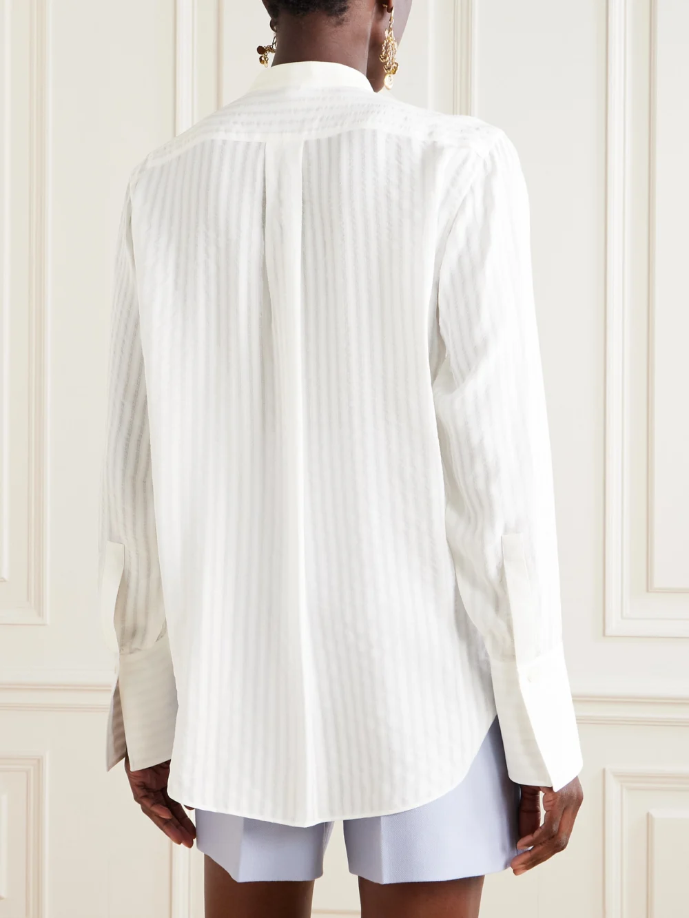Back view of the Chloé Striped Crepe Shirt