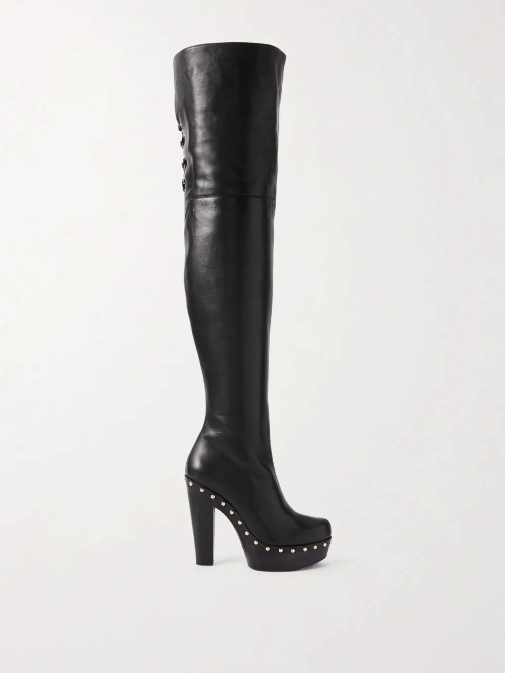 Chloé Studded Leather Over-the-knee Boots in black