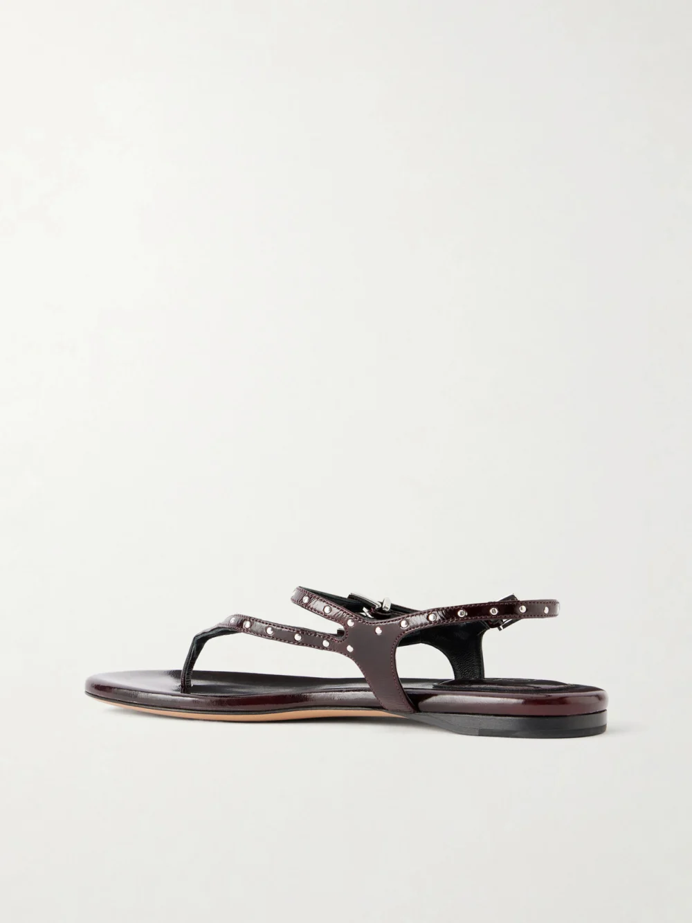 Back view of the Chloé Studded Patent Leather Sandals