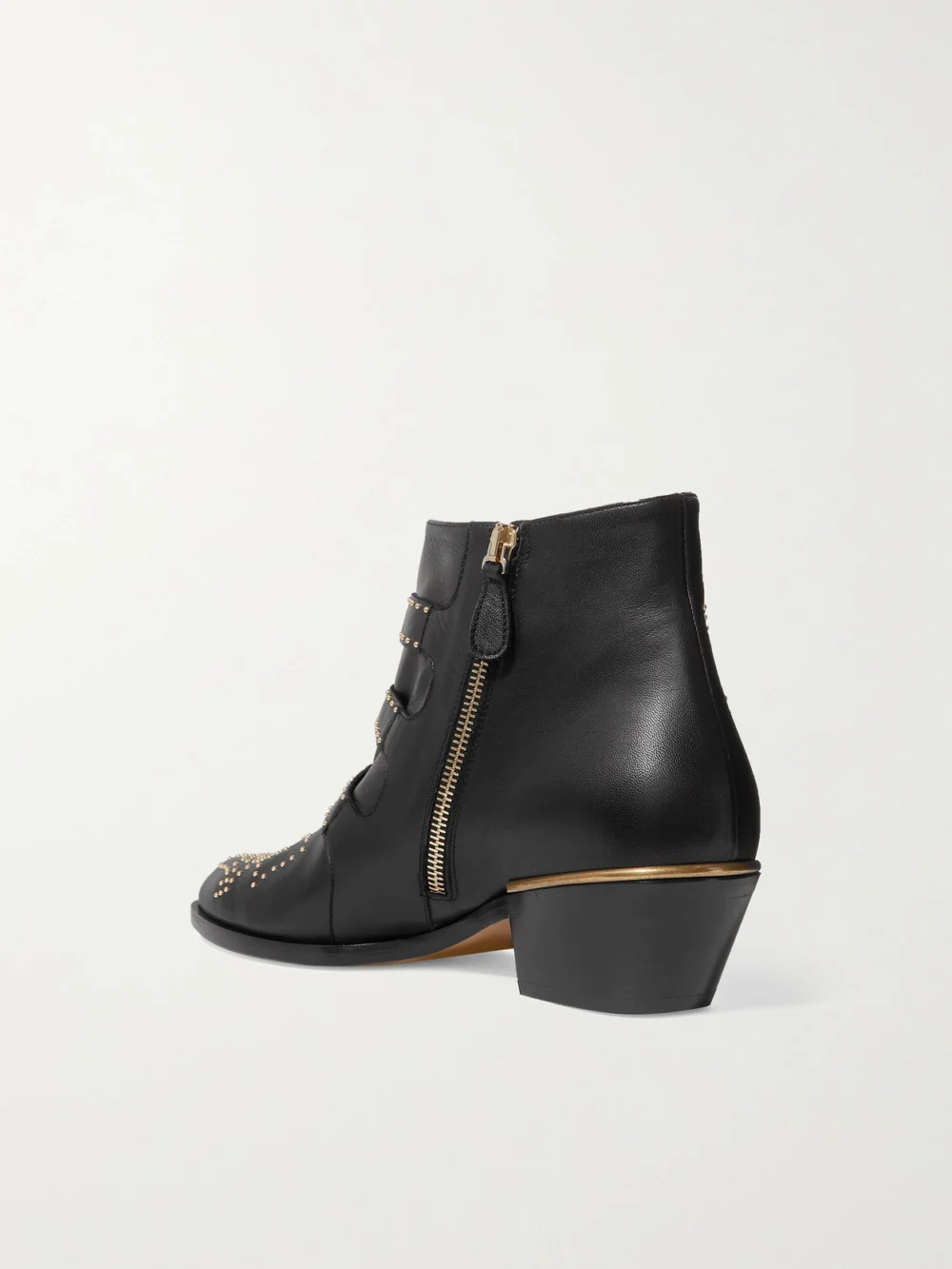 Back view of the Chloé Susanna Studded Leather Ankle Boots