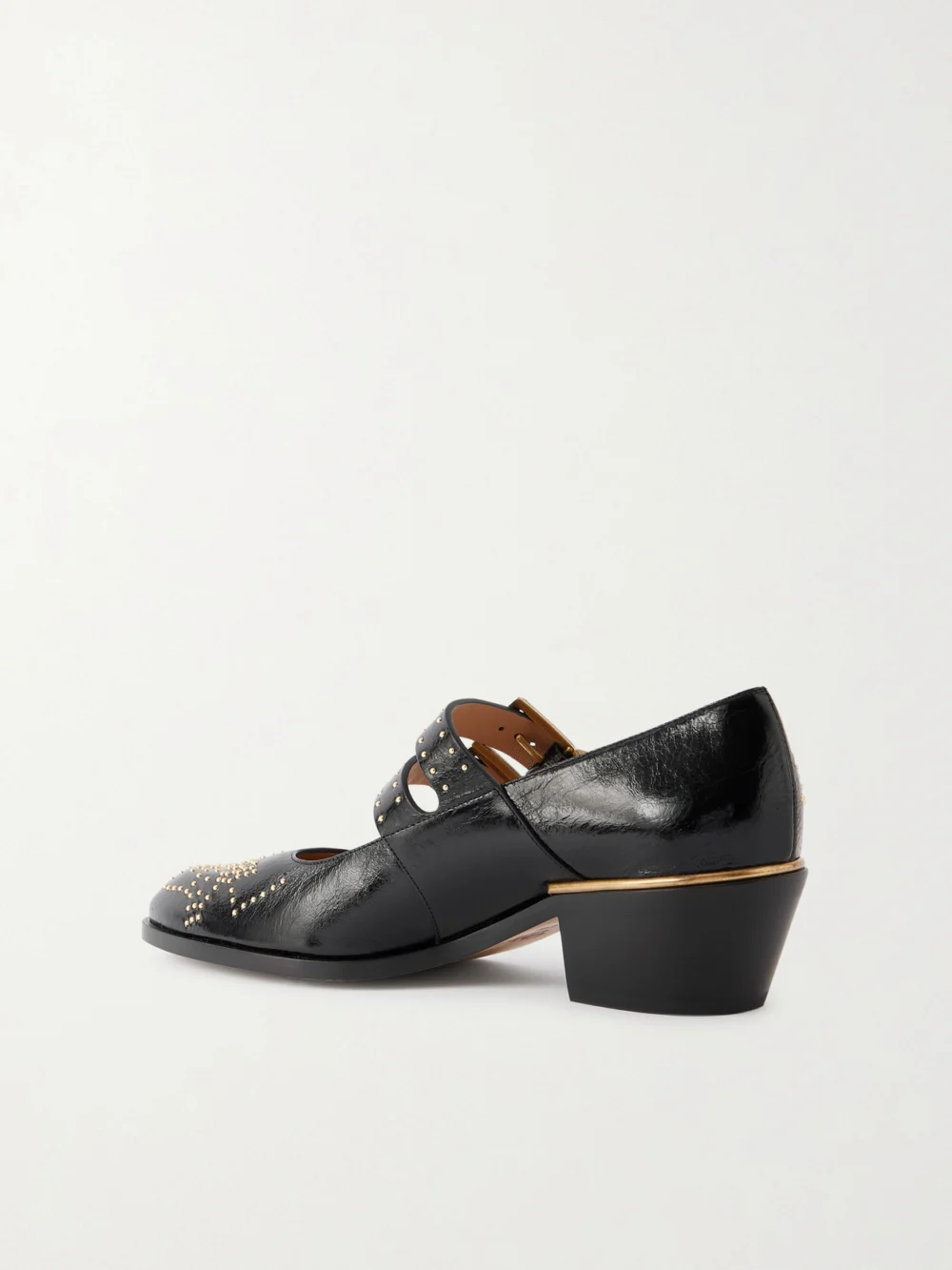 Back view of the Chloé Susanna Studded Leather Mary Jane Pumps