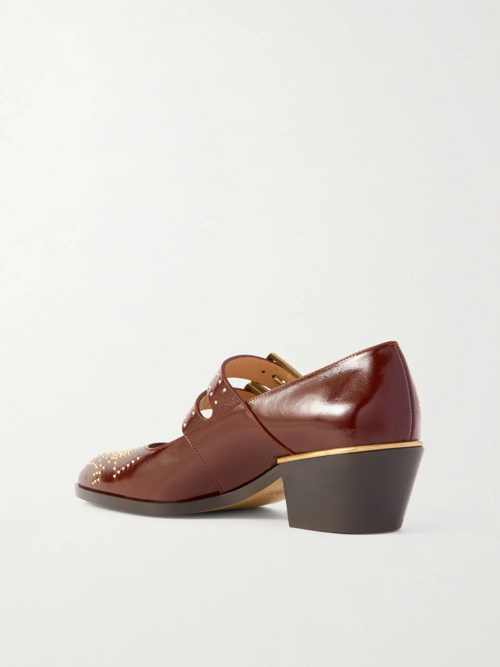 Back view of the Chloé Susanna Studded Leather Mary Jane Pumps