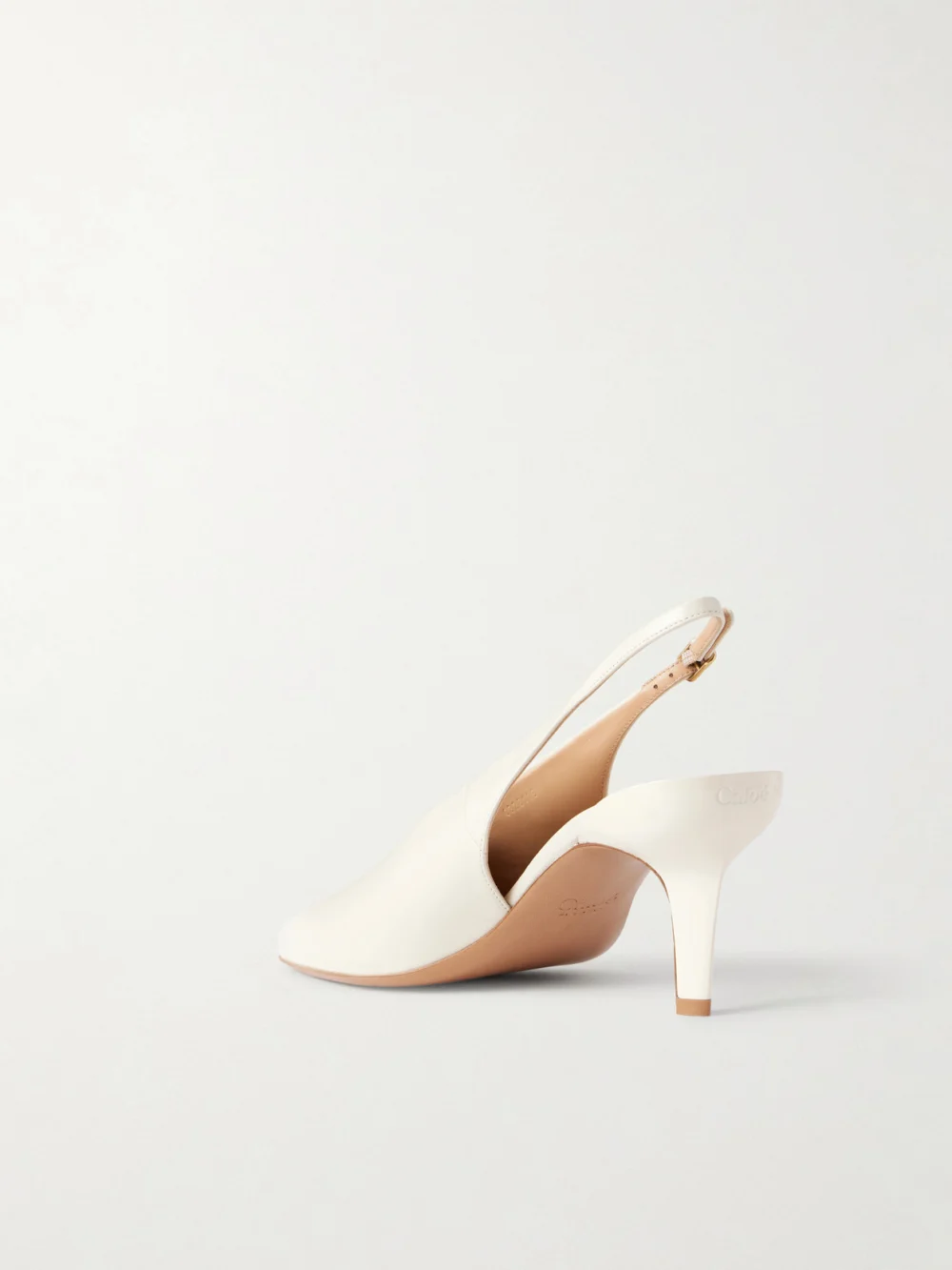 Back view of the Chloé Suzie Leather Slingback Pumps