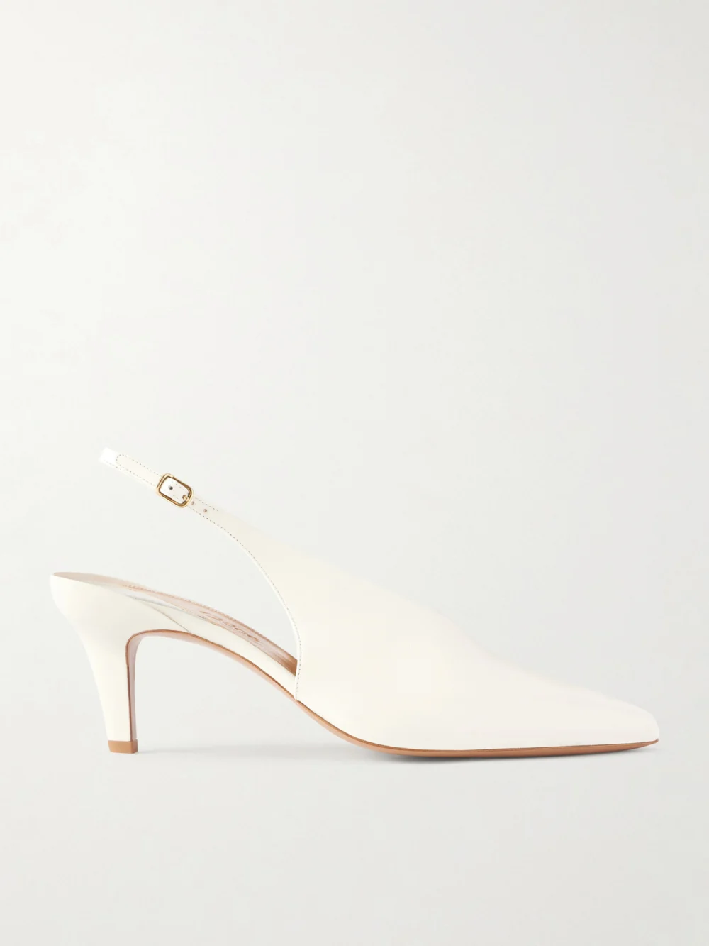 Chloé Suzie Leather Slingback Pumps in white