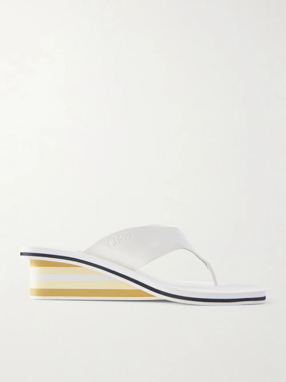Chloé Swimming Cool Patent-leather Sandals in white