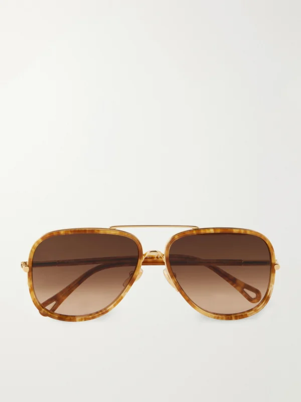 Chloé Tubolar Aviator-frame Acetate Sunglasses