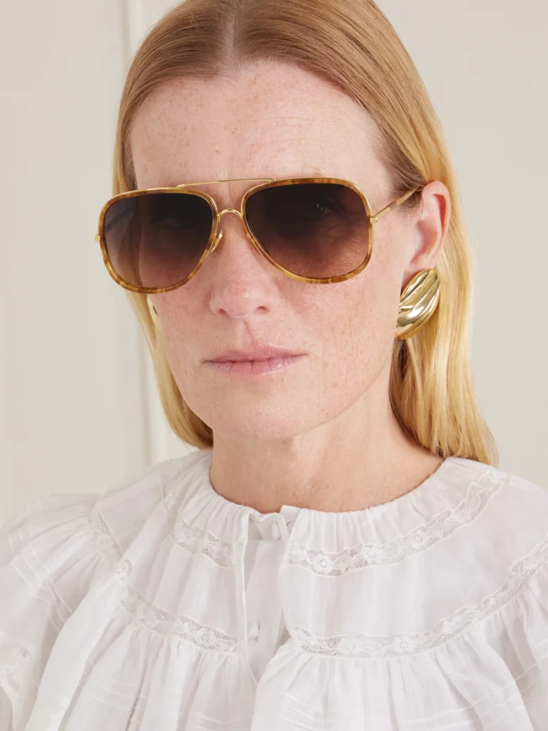 Chloé Tubolar Aviator-frame Acetate Sunglasses