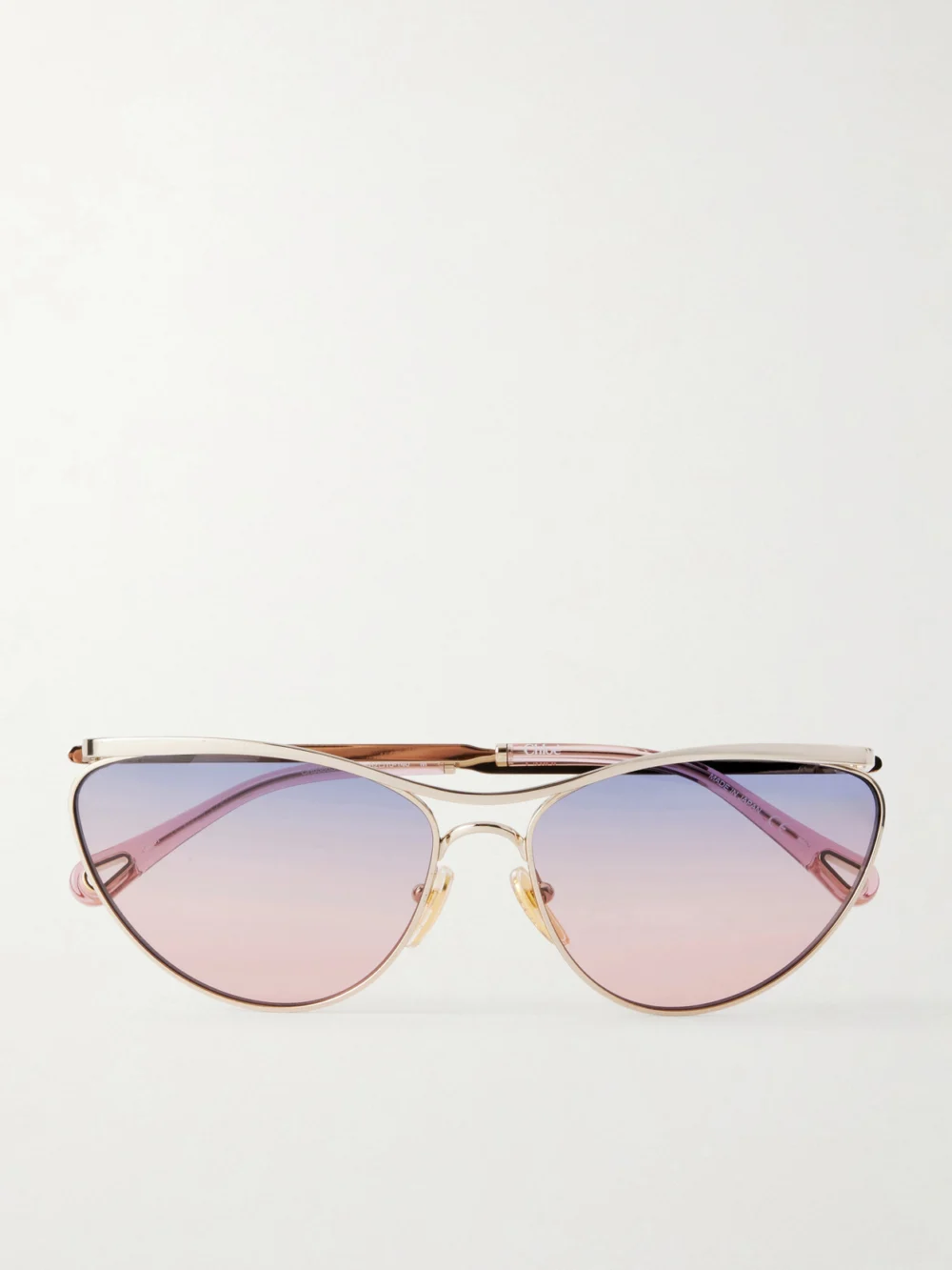 Chloé Uma Cat-eye Gold-tone Sunglasses