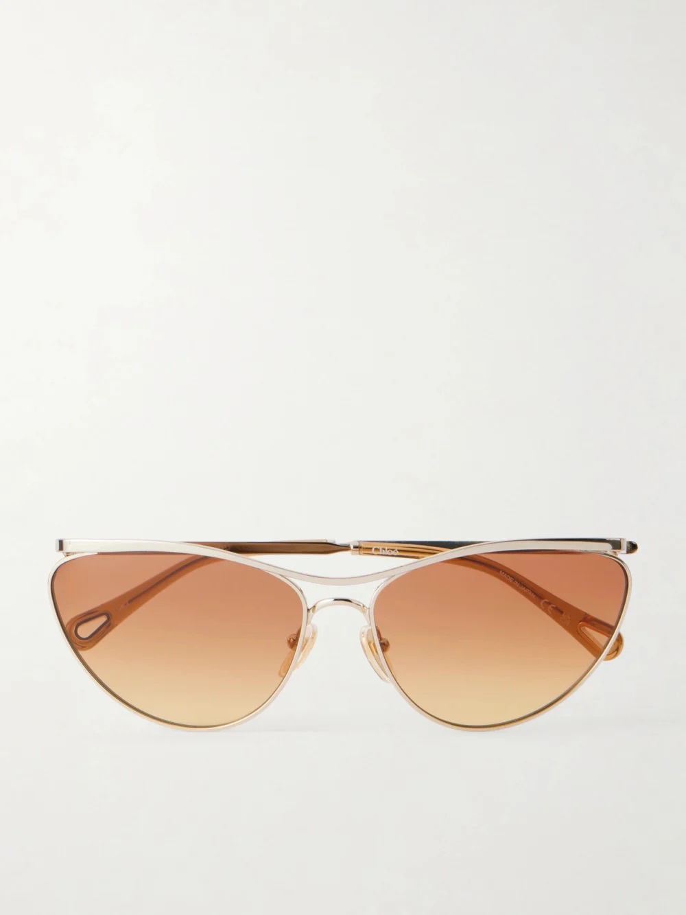 Chloé Uma Cat-eye Gold-tone Sunglasses