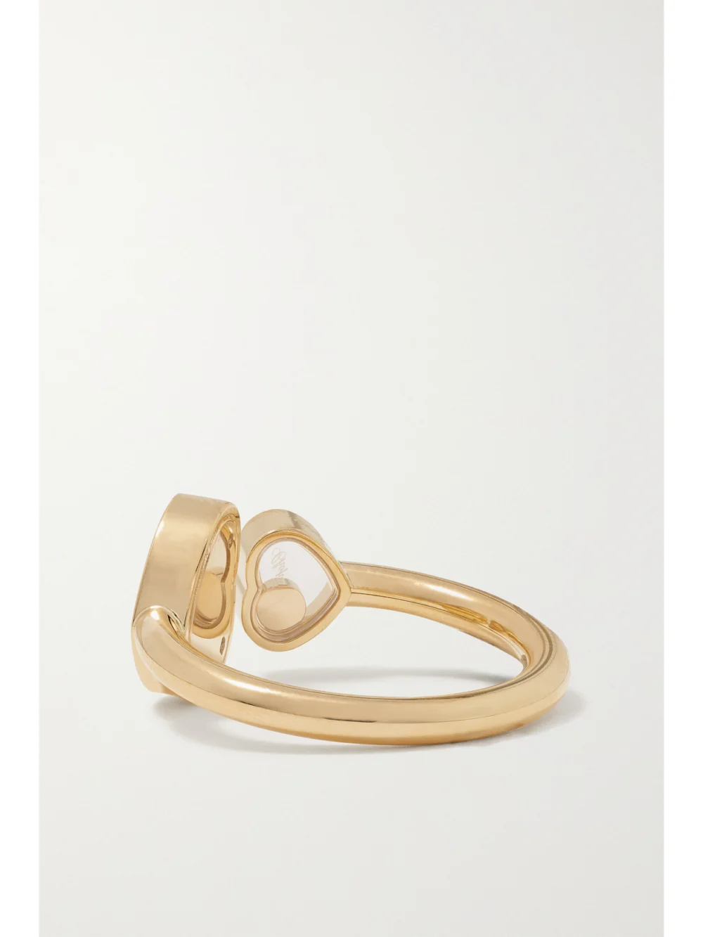 Back view of the Chopard Happy Hearts 18-karat Gold Diamond Ring
