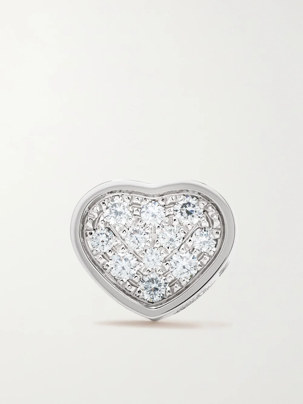 Chopard My Happy Hearts 18-karat White Gold Diamond Single Earring in silver