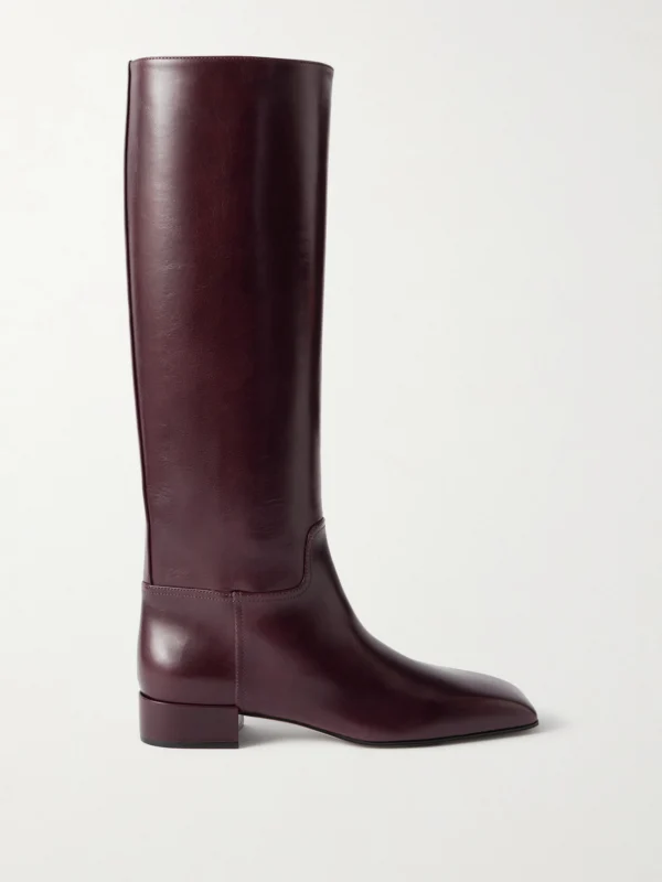 Christen Classic Square Leather Knee Boots