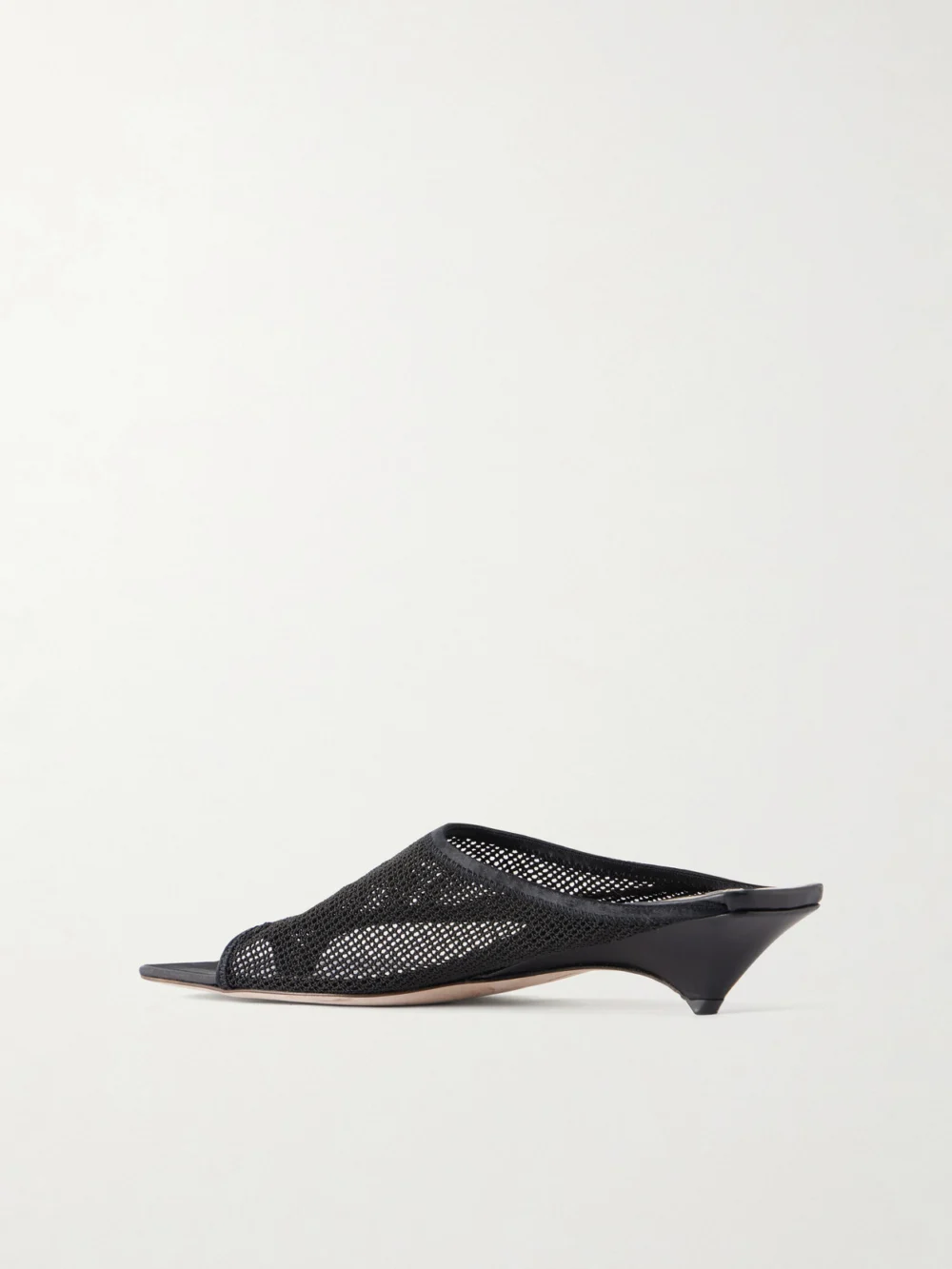 Back view of the Christen Leather-trimmed 35 Mesh Sandals