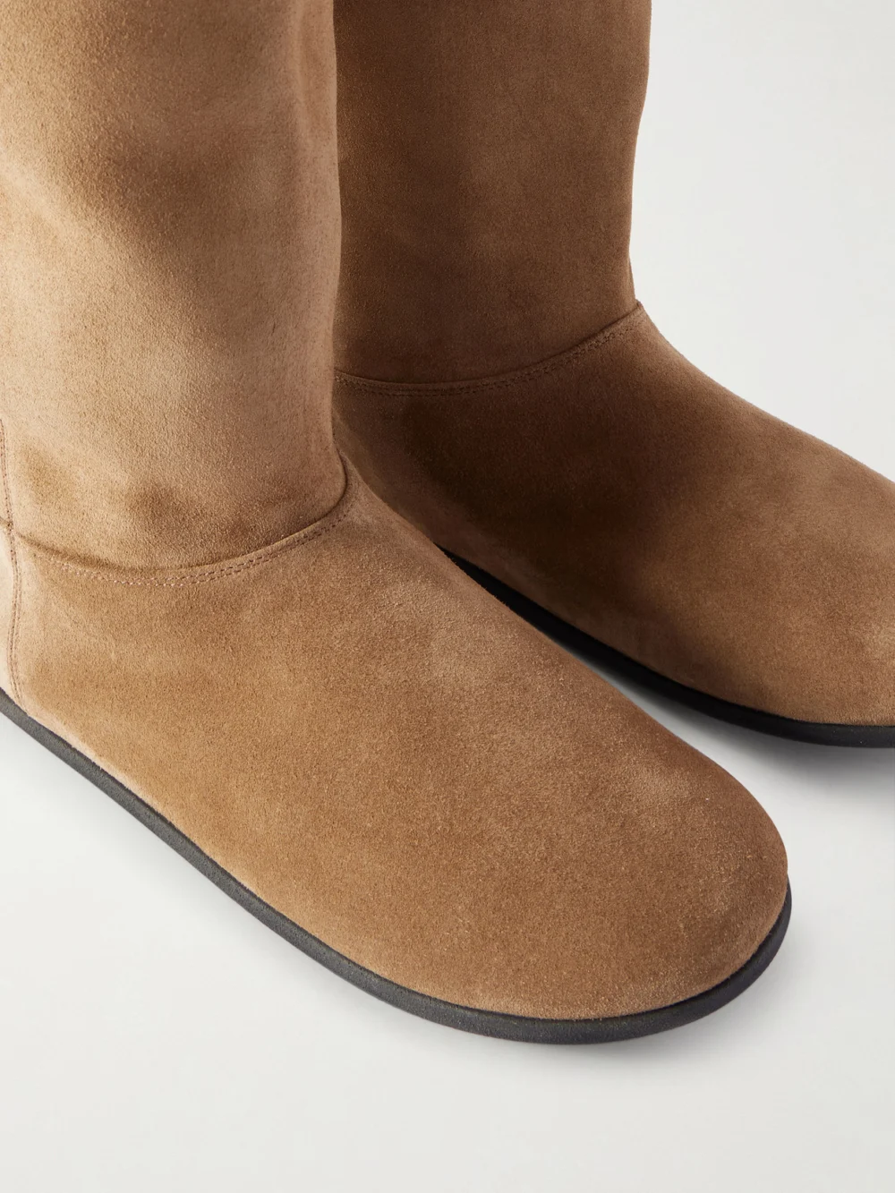 Close-up detail of the Christen Santiago Leather Knee Boots