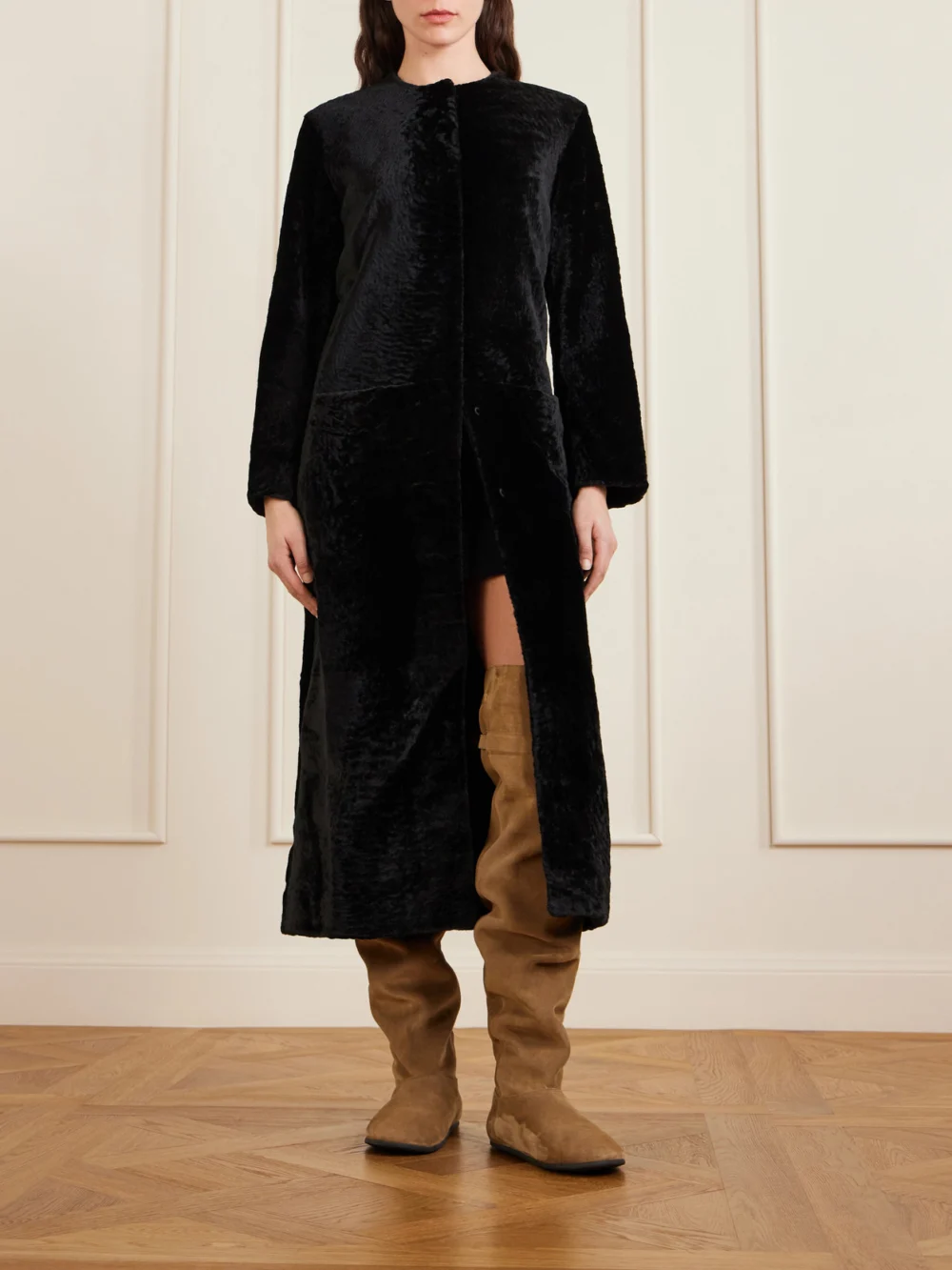 Christen Santiago Leather Knee Boots, styled view
