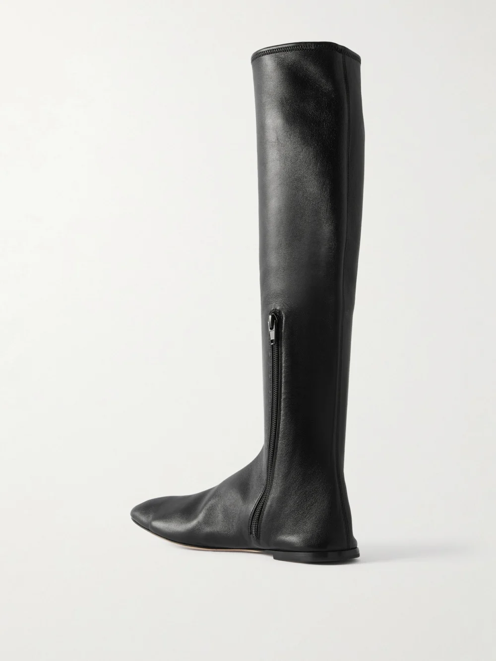Back view of the Christen Tabi Split-toe Leather Knee Boots