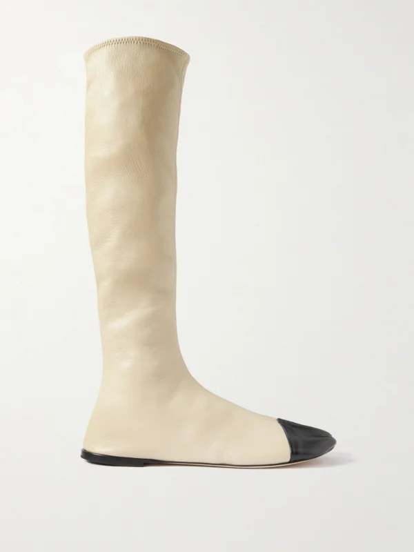 Christen Tabi Stretch-leather Knee Boots