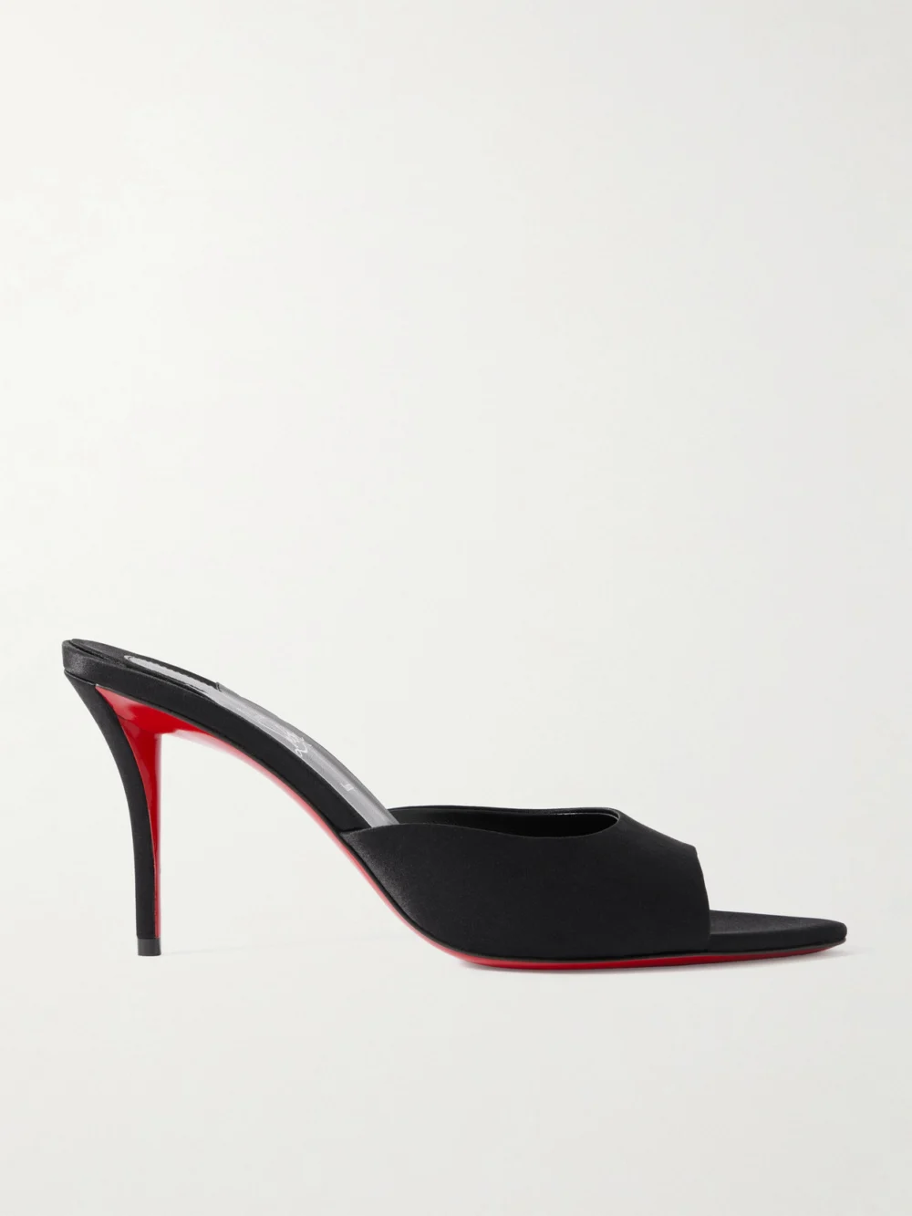 Christian Louboutin Apostropha 80 Satin Mules in black