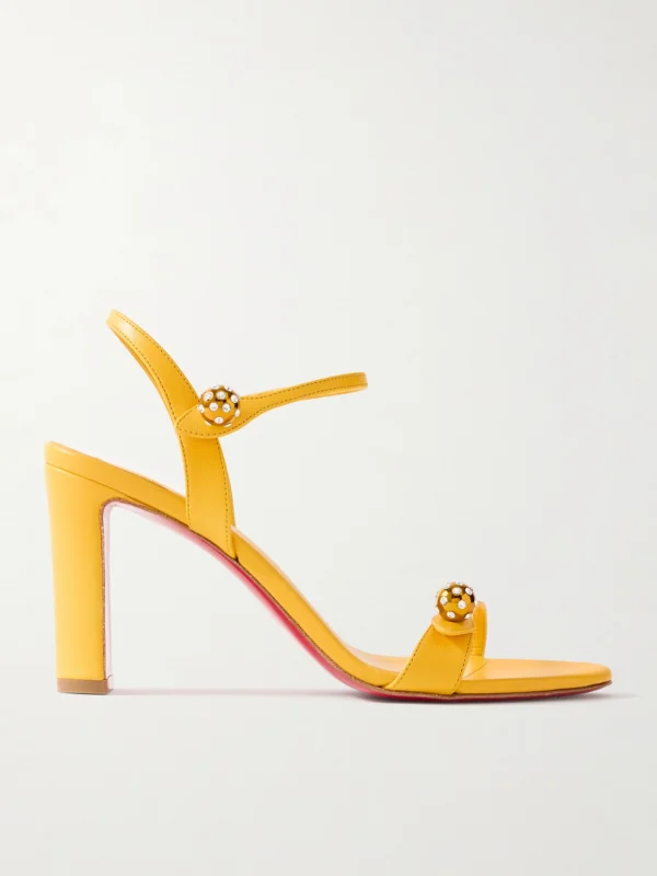 Christian Louboutin Atmospheria 85 Embellished Leather Sandals