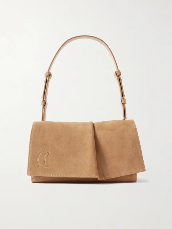 Christian Louboutin Baggy Small Logo-debossed Suede Shoulder Bag