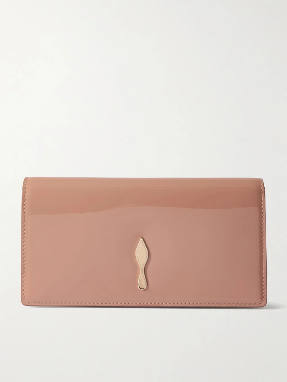 Christian Louboutin Bettina Patent-leather Clutch in blush