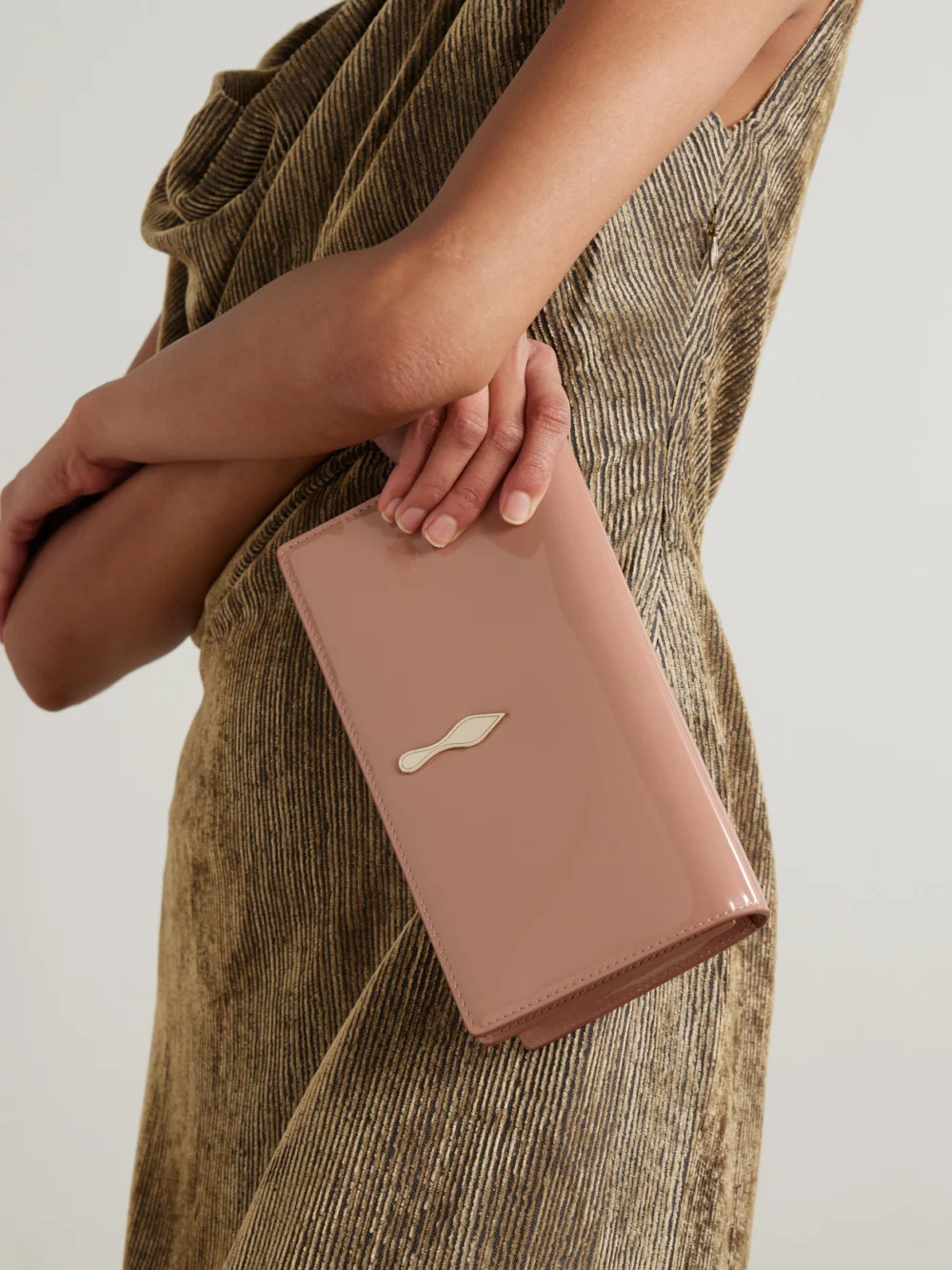 Christian Louboutin Bettina Patent-leather Clutch, styled view