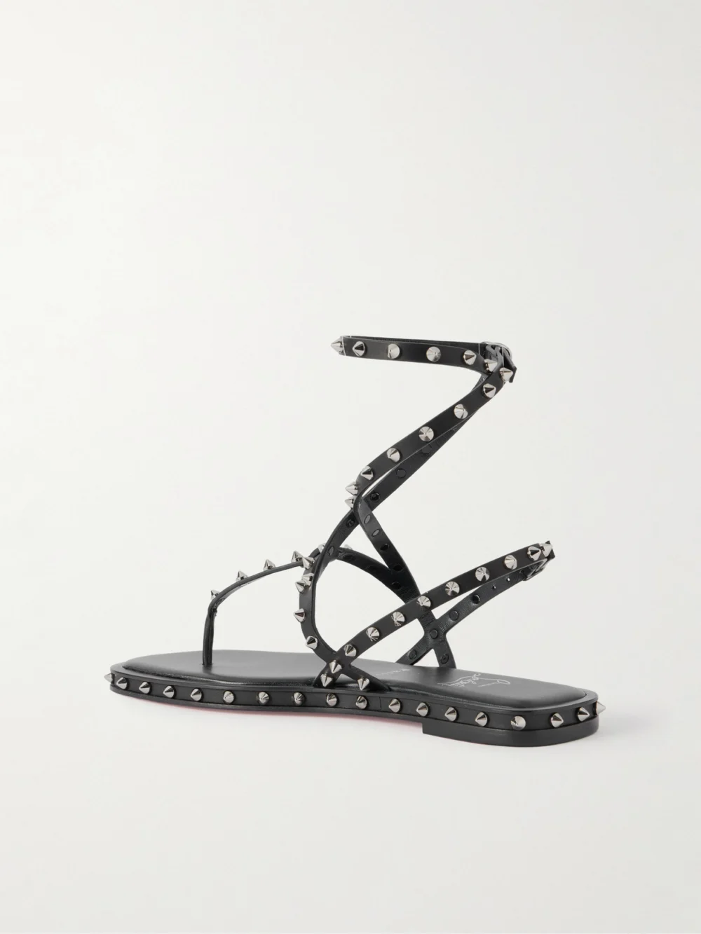 Back view of the Christian Louboutin Bombina Studded Leather Sandals
