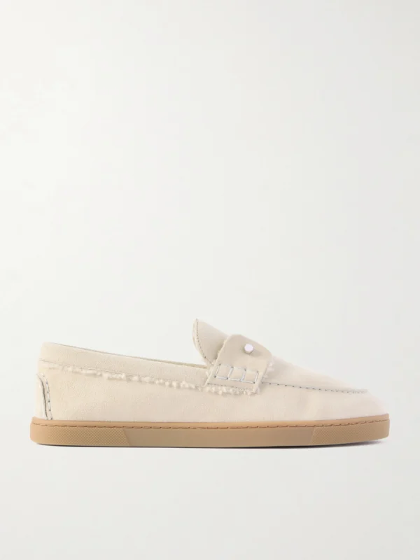 Christian Louboutin Chambeliboat Shearling-lined Suede Loafers