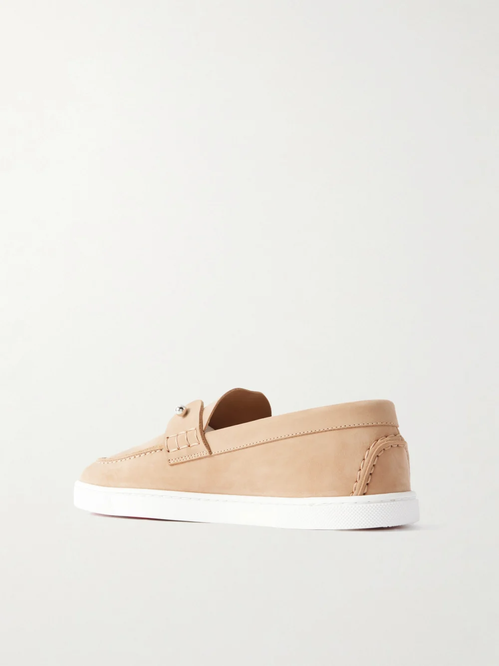 Back view of the Christian Louboutin Chambeliboat Suede Loafers