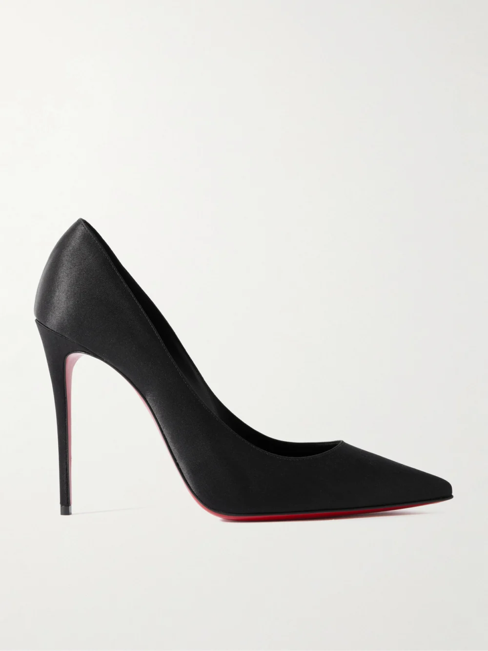 Christian Louboutin Classic Kate 100 Satin-crepe Pumps in black
