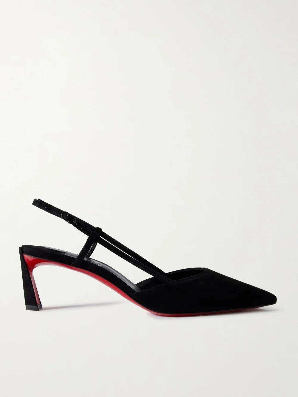 Christian Louboutin Condoroline 55 Cutout Suede Slingback Pumps in black