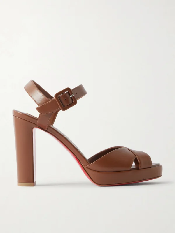 Christian Louboutin Cora 100 Leather Platform Sandals