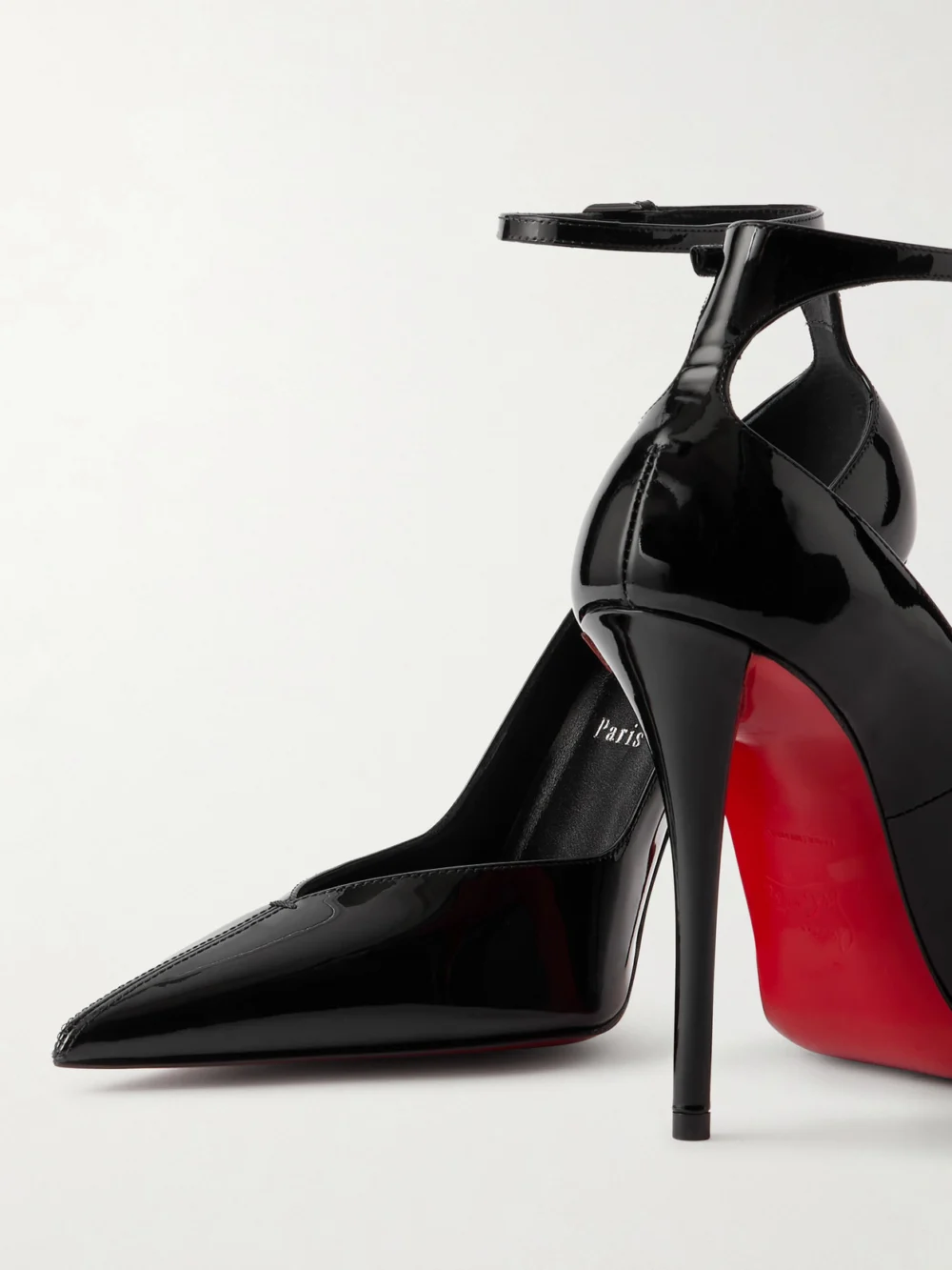 Close-up detail of the Christian Louboutin Erozee 100 Patent-leather Pumps