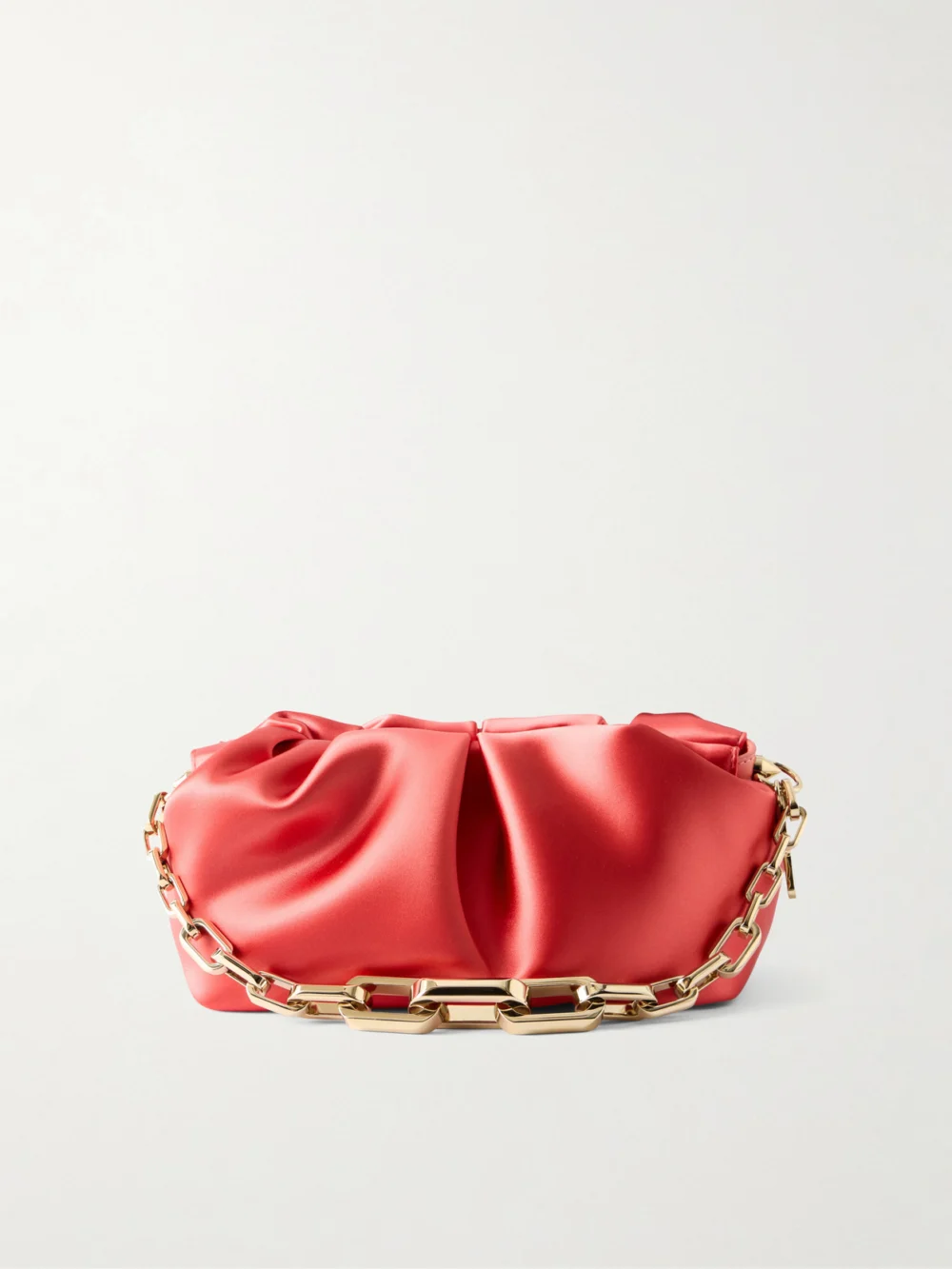 Christian Louboutin Eva Small Satin Clutch in coral