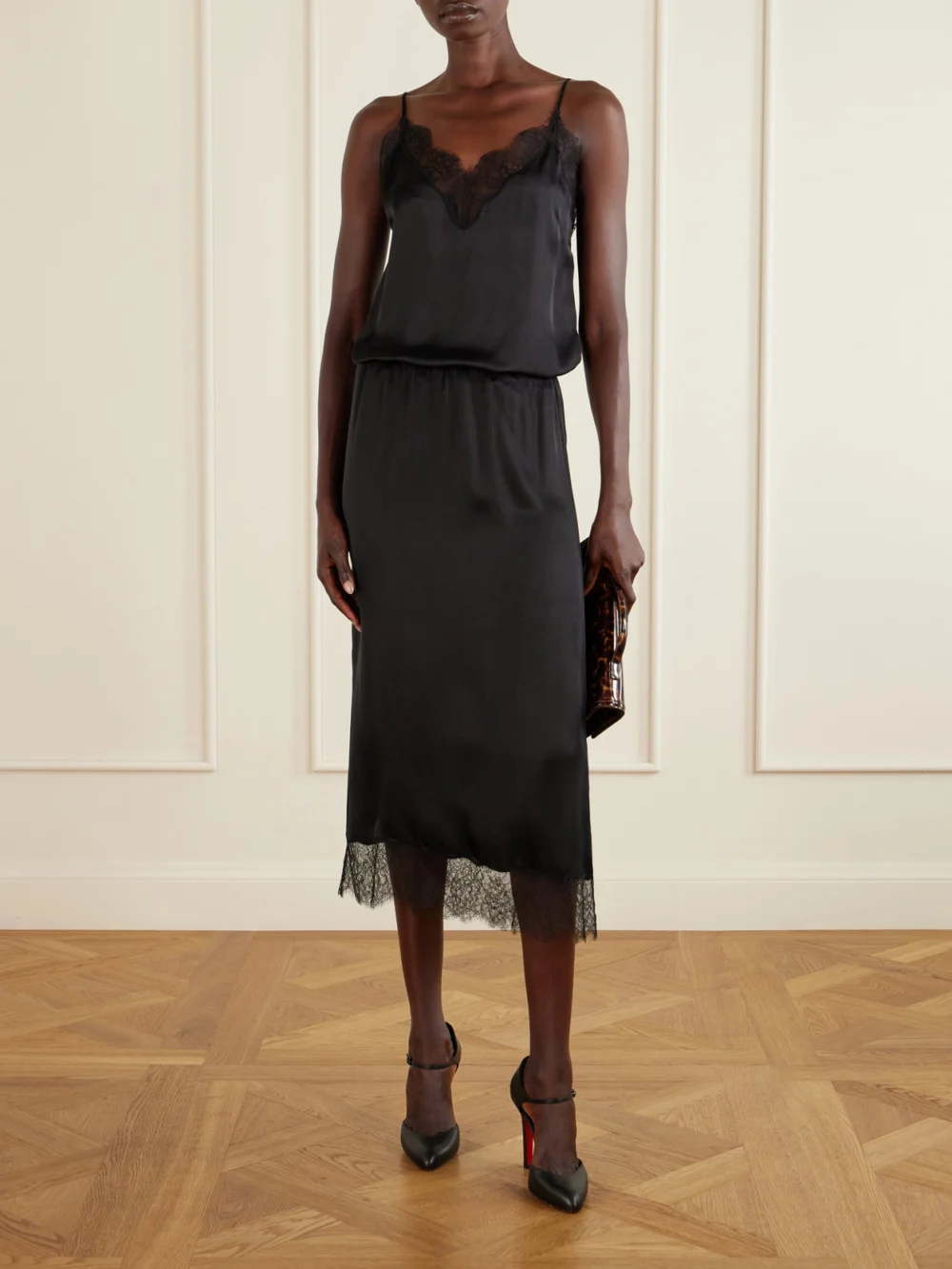 Christian Louboutin Fanny 100 Leather Pumps, styled view