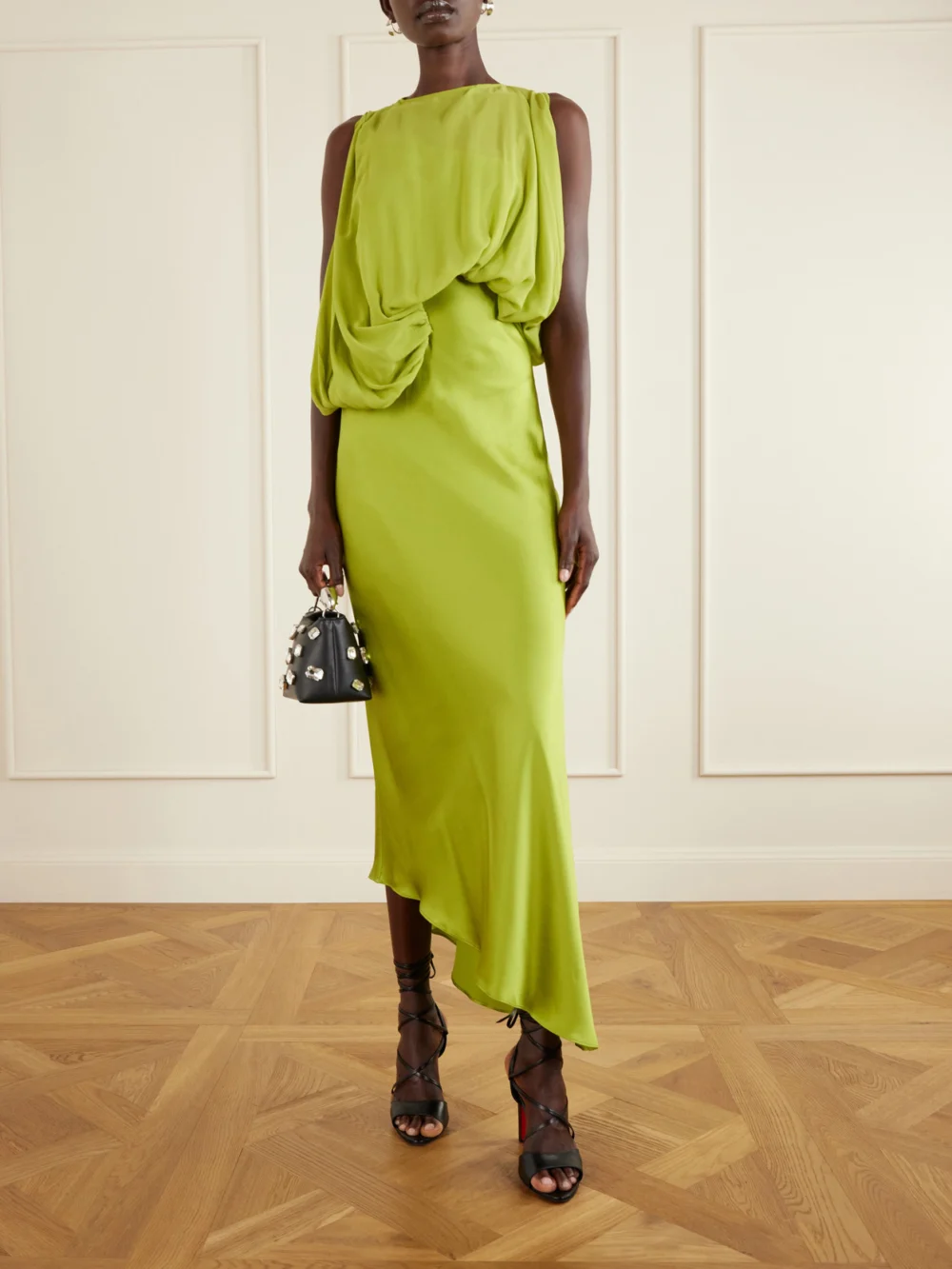 Christian Louboutin Fanny Randa 100 Leather Sandals, styled view