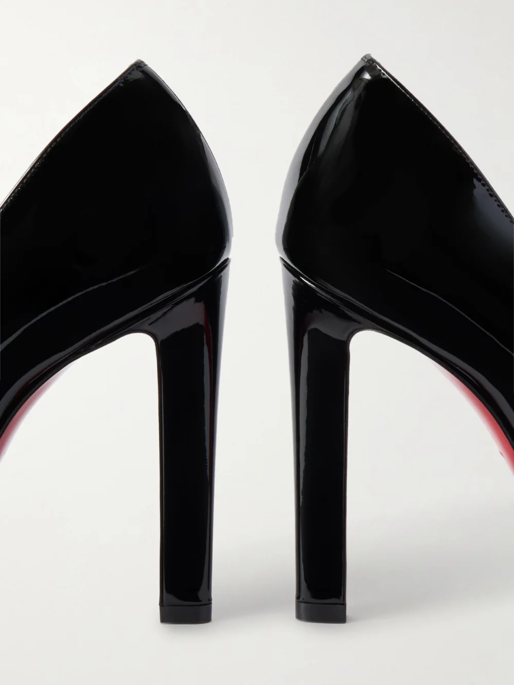 Close-up detail of the Christian Louboutin Fannylove 100 Patent-leather Pumps