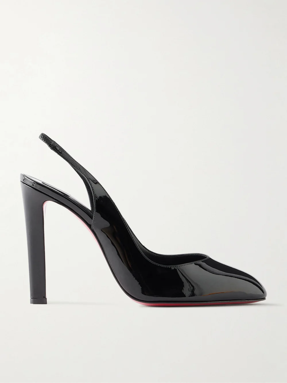 Christian Louboutin Fannylove 100 Patent-leather Slingback Pumps in black