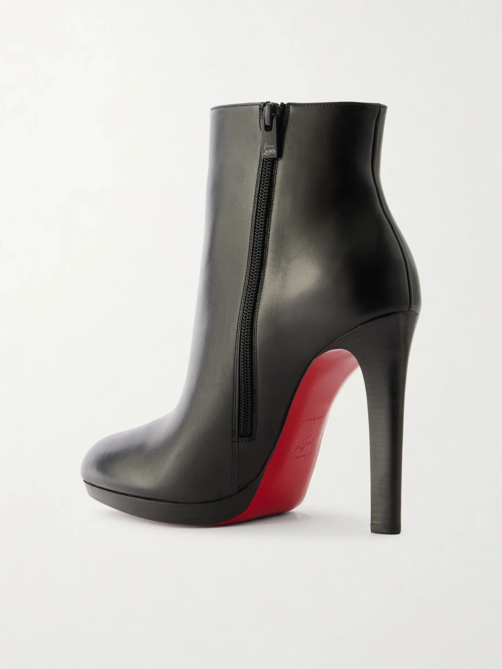 Back view of the Christian Louboutin Fannylove 120 Leather Ankle Boots