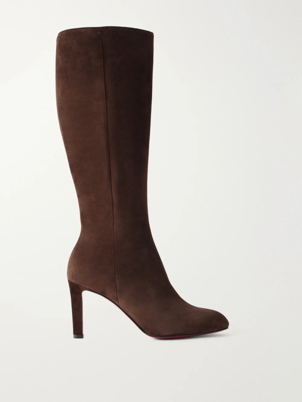 Christian Louboutin Fannylove 85 Suede Knee Boots in chocolate