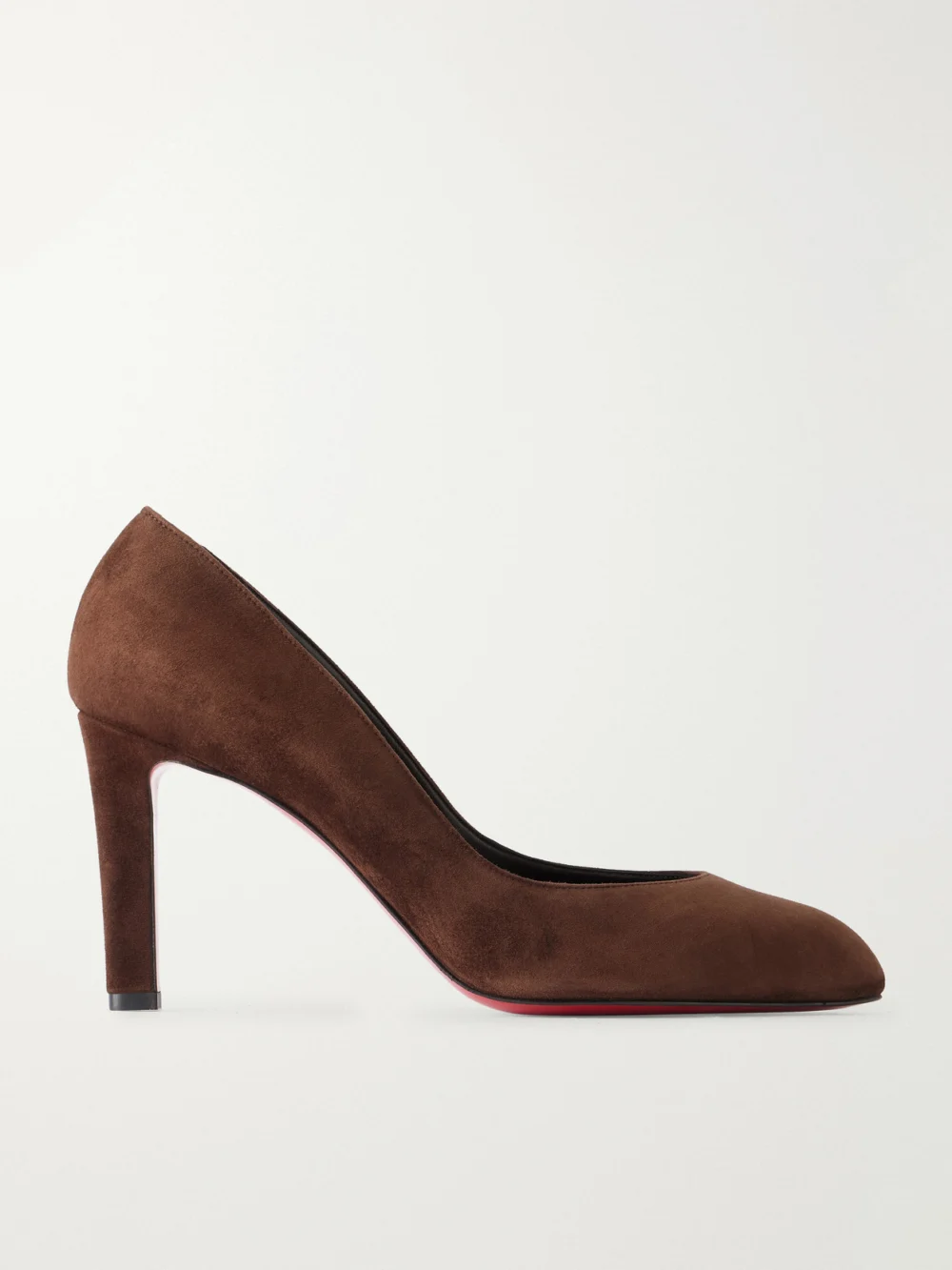 Christian Louboutin Fannylove 85 Suede Pumps in chocolate