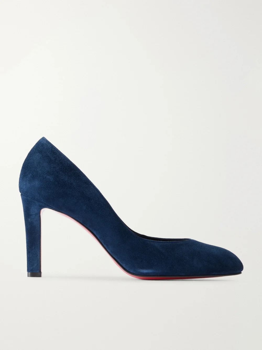 Christian Louboutin Fannylove 85 Suede Pumps in navy