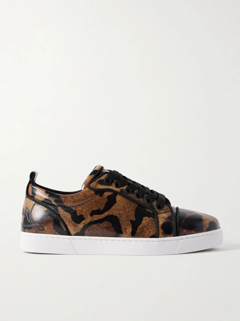Christian Louboutin Fun Louise Junior Leopard-print Leather Sneakers in leaf green
